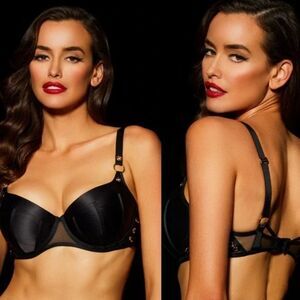 Honey Birdette Black Jerry Bra  (Size 34D)